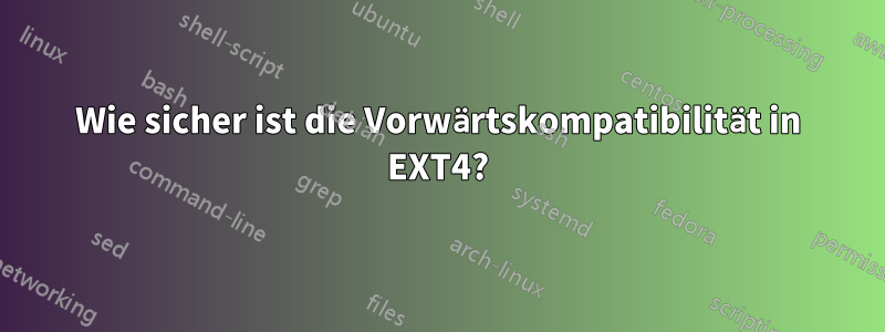 Wie sicher ist die Vorwärtskompatibilität in EXT4?