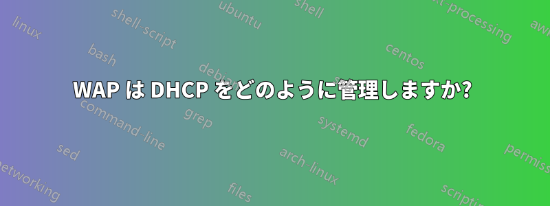 WAP は DHCP をどのように管理しますか?