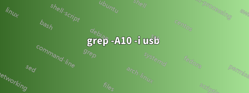 grep -A10 -i usb