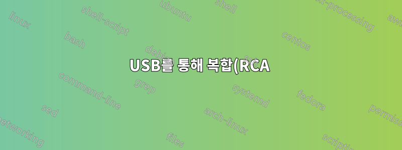 USB를 통해 복합(RCA)으로 TV의 노트북 디스플레이