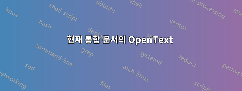 현재 통합 문서의 OpenText