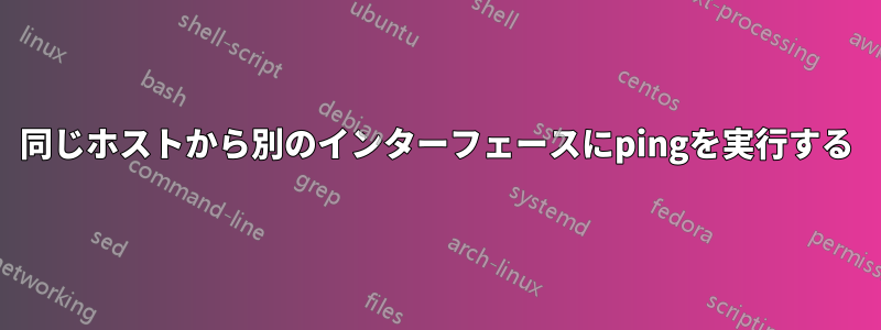 同じホストから別のインターフェースにpingを実行する