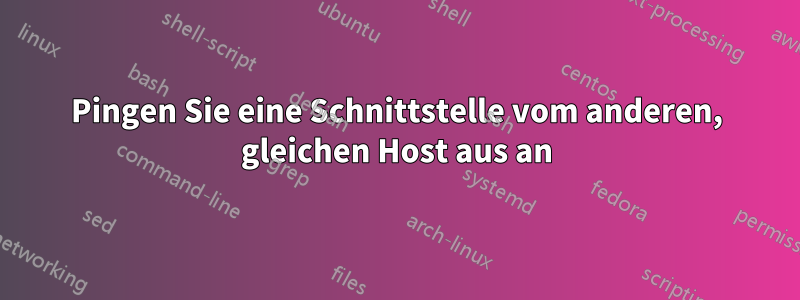 Pingen Sie eine Schnittstelle vom anderen, gleichen Host aus an