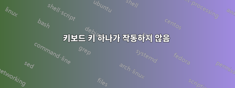 키보드 키 하나가 작동하지 않음