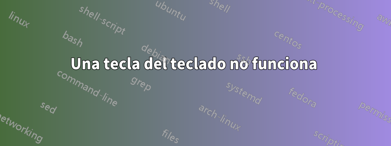 Una tecla del teclado no funciona