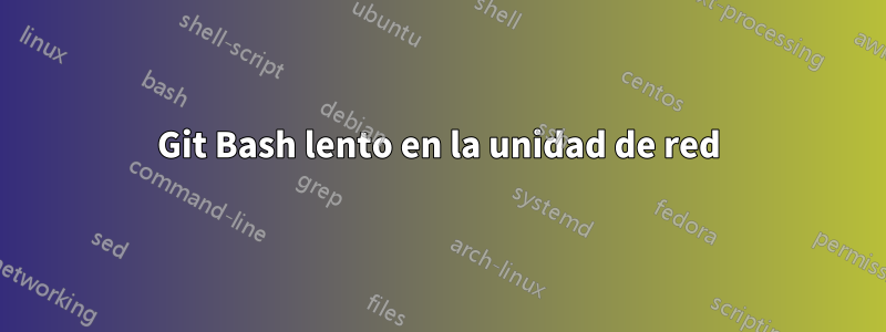 Git Bash lento en la unidad de red