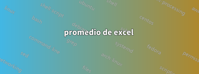 promedio de excel