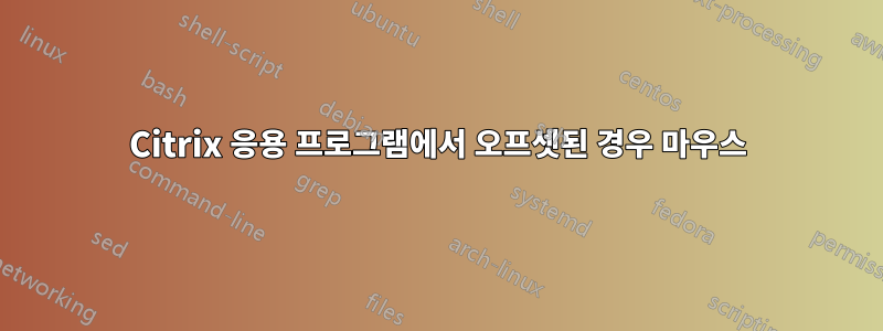 Citrix 응용 프로그램에서 오프셋된 경우 마우스