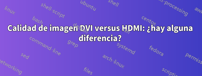 Calidad de imagen DVI versus HDMI: ¿hay alguna diferencia?