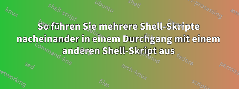 So führen Sie mehrere Shell-Skripte nacheinander in einem Durchgang mit einem anderen Shell-Skript aus