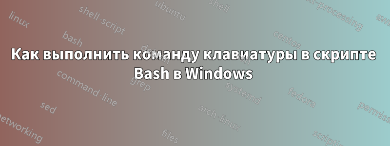 Как выполнить команду клавиатуры в скрипте Bash в Windows