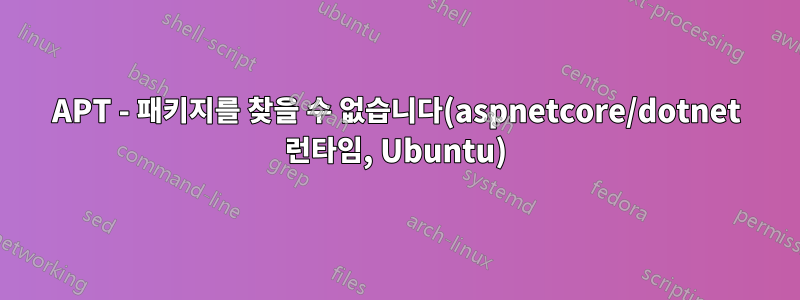 APT - 패키지를 찾을 수 없습니다(aspnetcore/dotnet 런타임, Ubuntu)