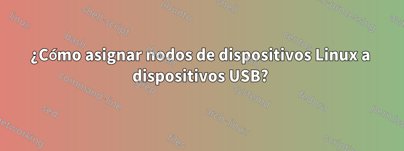 ¿Cómo asignar nodos de dispositivos Linux a dispositivos USB?