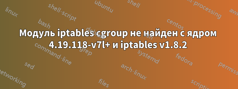 Модуль iptables cgroup не найден с ядром 4.19.118-v7l+ и iptables v1.8.2