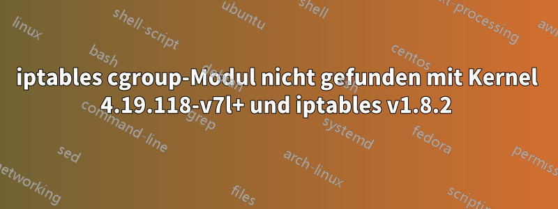 iptables cgroup-Modul nicht gefunden mit Kernel 4.19.118-v7l+ und iptables v1.8.2