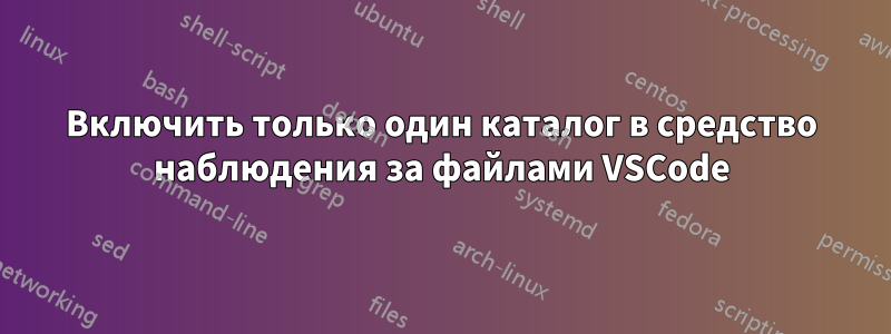 Включить только один каталог в средство наблюдения за файлами VSCode