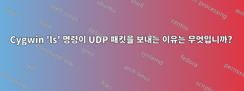 Cygwin 'ls' 명령이 UDP 패킷을 보내는 이유는 무엇입니까?