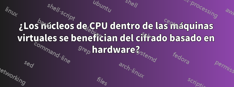 ¿Los núcleos de CPU dentro de las máquinas virtuales se benefician del cifrado basado en hardware?