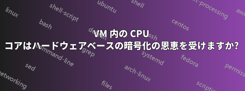 VM 内の CPU コアはハードウェアベースの暗号化の恩恵を受けますか?