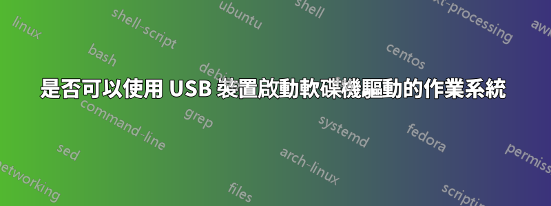 是否可以使用 USB 裝置啟動軟碟機驅動的作業系統