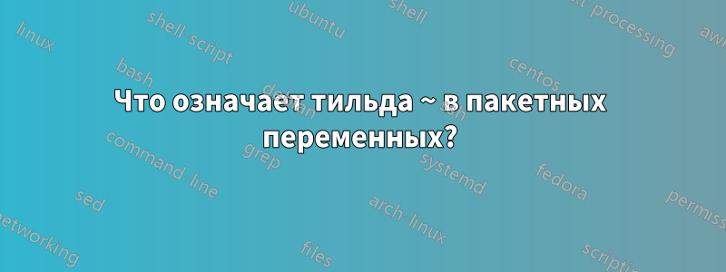 Что означает тильда ~ в пакетных переменных?