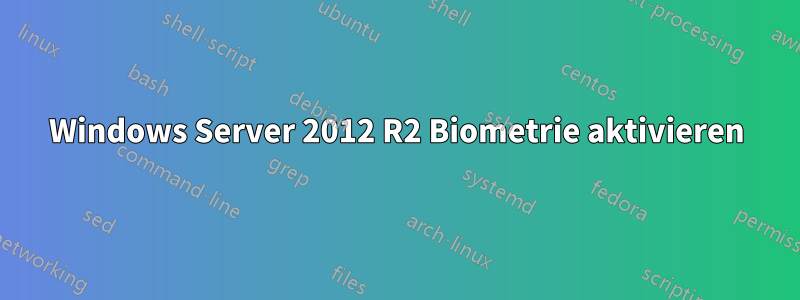 Windows Server 2012 R2 Biometrie aktivieren