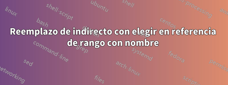 Reemplazo de indirecto con elegir en referencia de rango con nombre