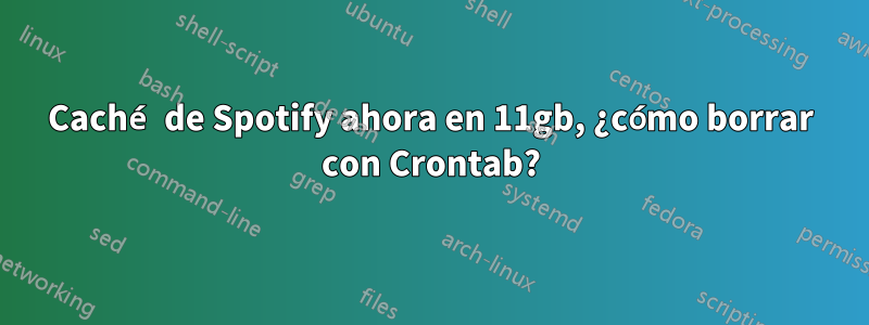 Caché de Spotify ahora en 11gb, ¿cómo borrar con Crontab?