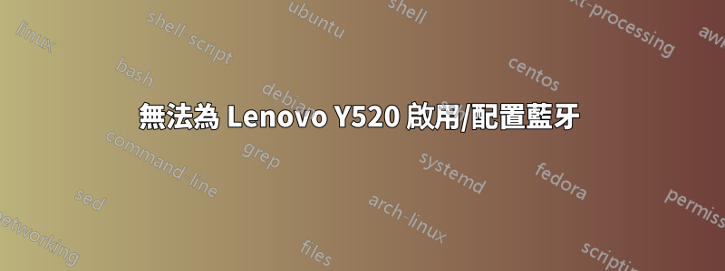 無法為 Lenovo Y520 啟用/配置藍牙