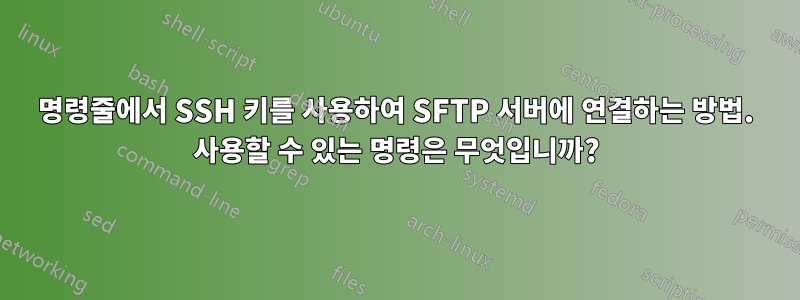 명령줄에서 SSH 키를 사용하여 SFTP 서버에 연결하는 방법. 사용할 수 있는 명령은 무엇입니까?