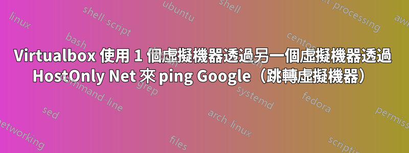 Virtualbox 使用 1 個虛擬機器透過另一個虛擬機器透過 HostOnly Net 來 ping Google（跳轉虛擬機器）