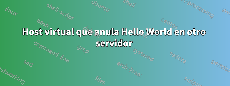 Host virtual que anula Hello World en otro servidor