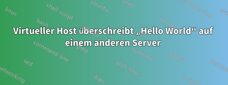 Virtueller Host überschreibt „Hello World“ auf einem anderen Server