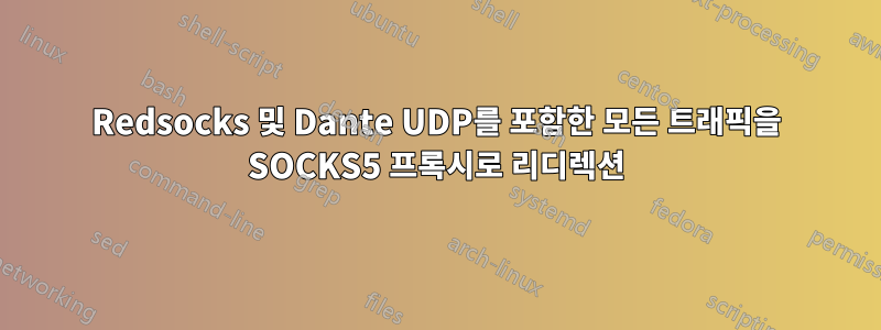 Redsocks 및 Dante UDP를 포함한 모든 트래픽을 SOCKS5 프록시로 리디렉션