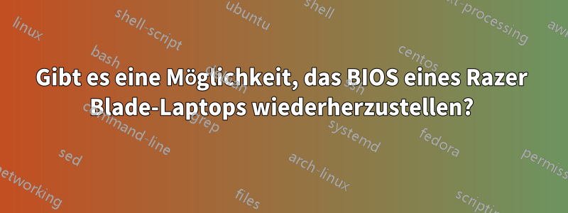 Gibt es eine Möglichkeit, das BIOS eines Razer Blade-Laptops wiederherzustellen?