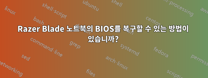 Razer Blade 노트북의 BIOS를 복구할 수 있는 방법이 있습니까?