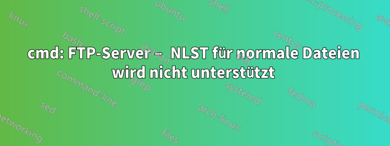 cmd: FTP-Server – NLST für normale Dateien wird nicht unterstützt