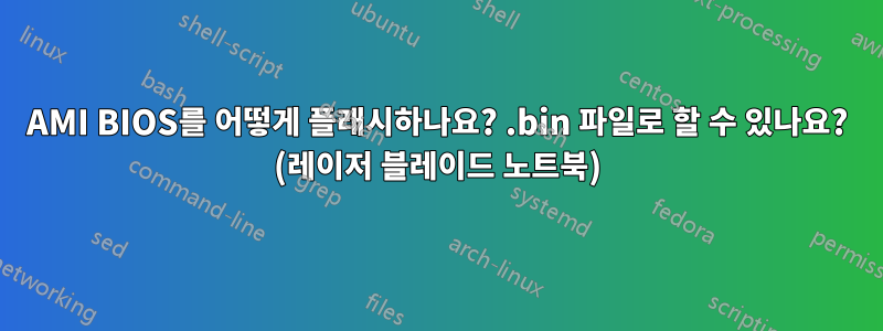 AMI BIOS를 어떻게 플래시하나요? .bin 파일로 할 수 있나요? (레이저 블레이드 노트북)