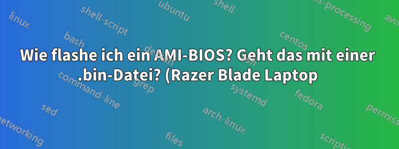 Wie flashe ich ein AMI-BIOS? Geht das mit einer .bin-Datei? (Razer Blade Laptop)