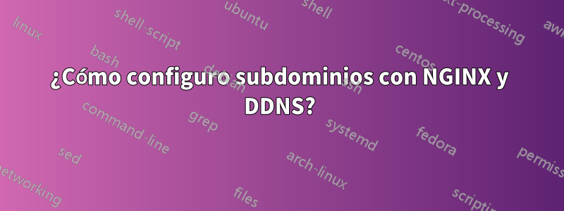 ¿Cómo configuro subdominios con NGINX y DDNS?