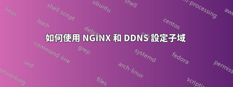 如何使用 NGINX 和 DDNS 設定子域