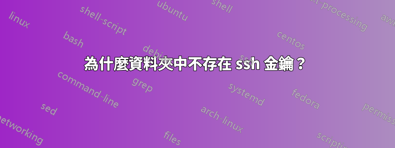 為什麼資料夾中不存在 ssh 金鑰？