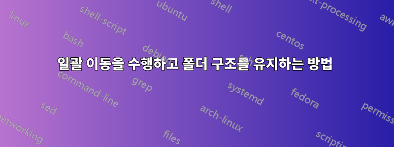 일괄 이동을 수행하고 폴더 구조를 유지하는 방법