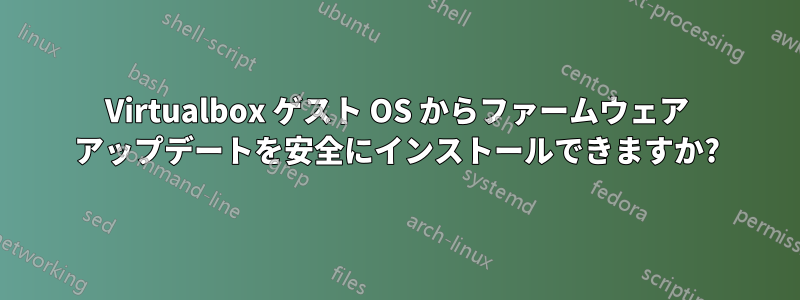 Virtualbox ゲスト OS からファームウェア アップデートを安全にインストールできますか?