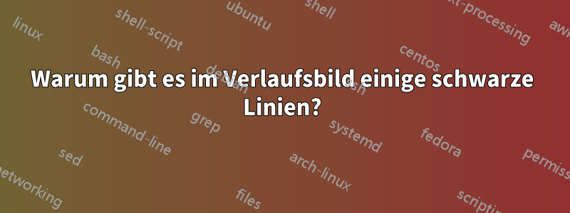 Warum gibt es im Verlaufsbild einige schwarze Linien?