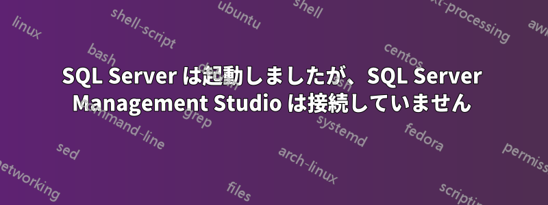 SQL Server は起動しましたが、SQL Server Management Studio は接続していません