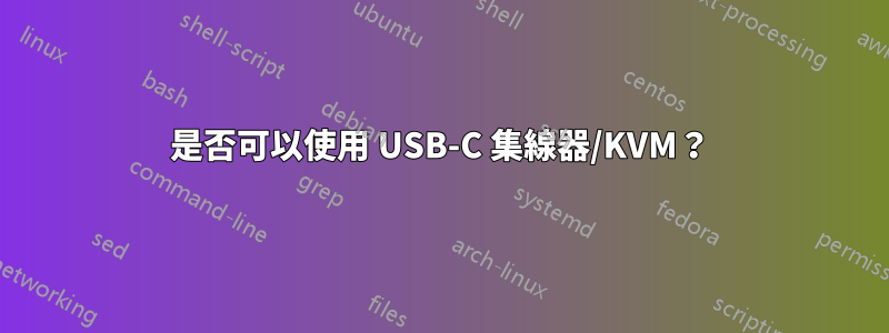 是否可以使用 USB-C 集線器/KVM？