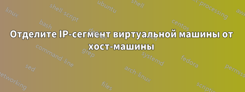 Отделите IP-сегмент виртуальной машины от хост-машины