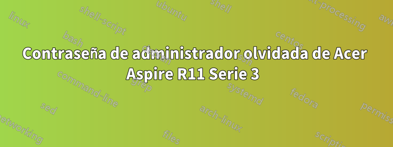 Contraseña de administrador olvidada de Acer Aspire R11 Serie 3 