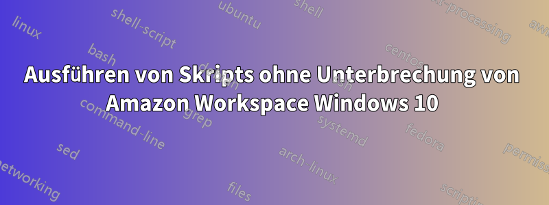 Ausführen von Skripts ohne Unterbrechung von Amazon Workspace Windows 10